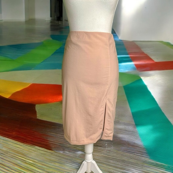 Theory ‘Siliya Edition’ Front Slit Pencil Skirt in Blush Pink Size 00 - Picture 1 of 13